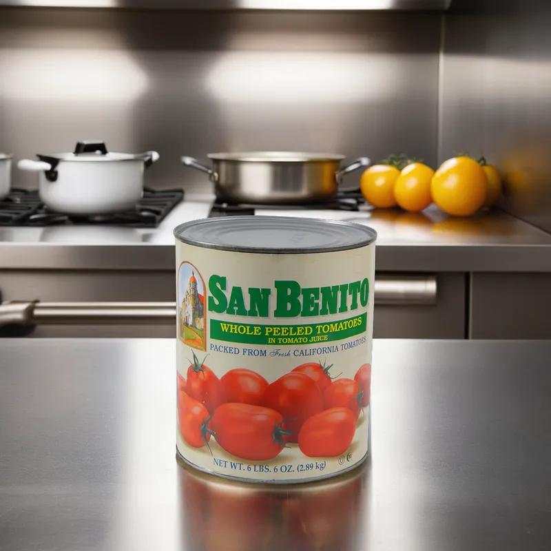 San Benito Whole Peeled Tomato In Juice #10 6/Case
