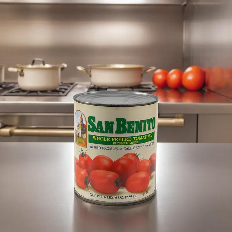 San Benito Whole Peeled Tomato In Juice #10 6/Case