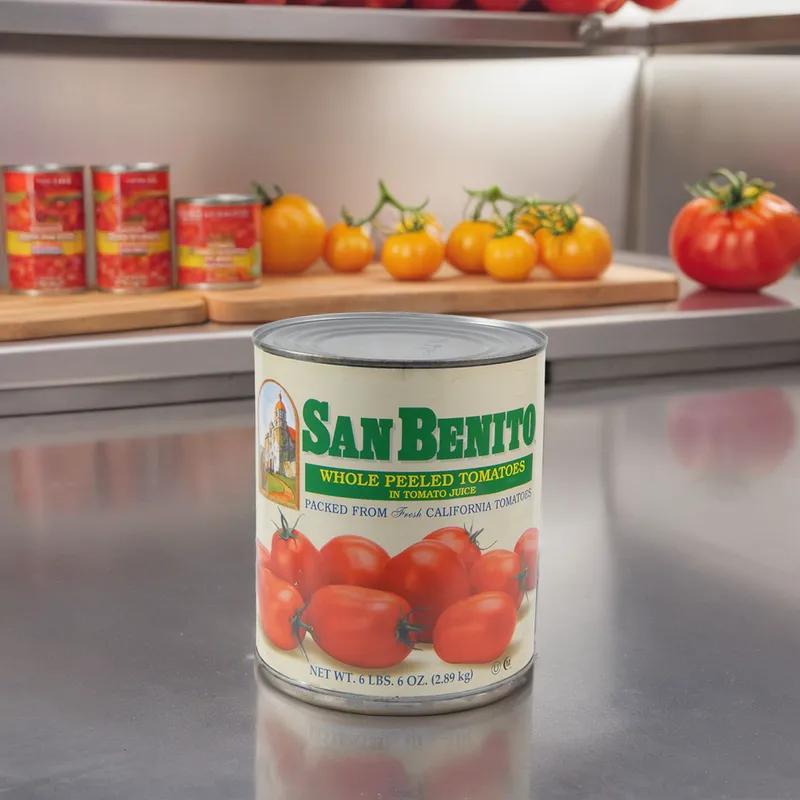 San Benito Whole Peeled Tomato In Juice #10 6/Case