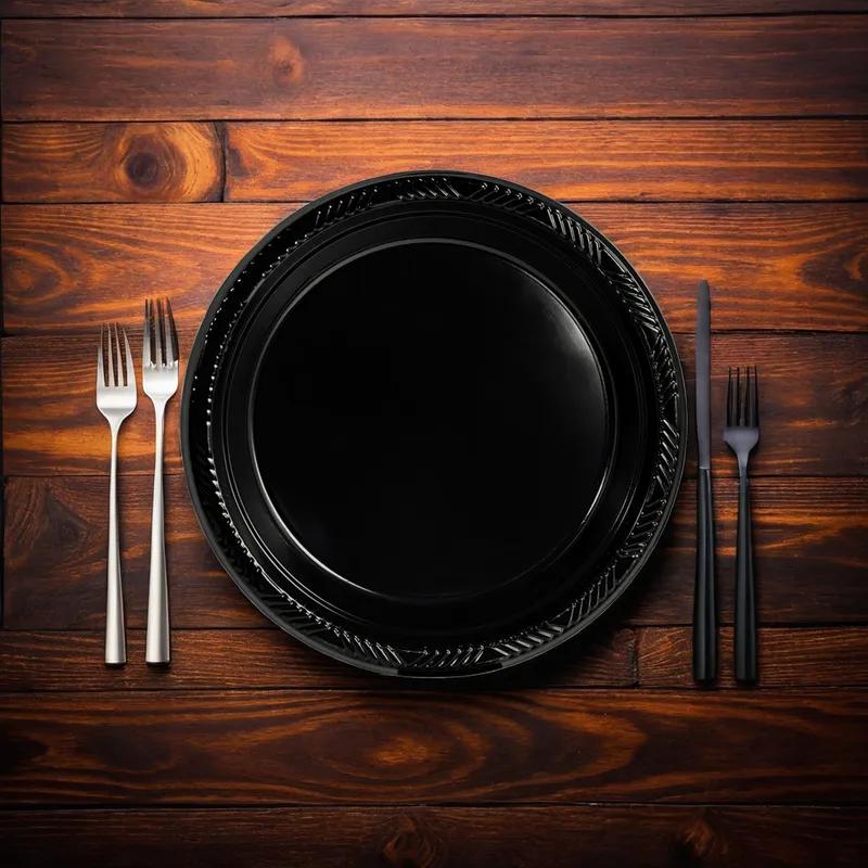 Impact Plate 10X10 IN OPS Black 400/Case