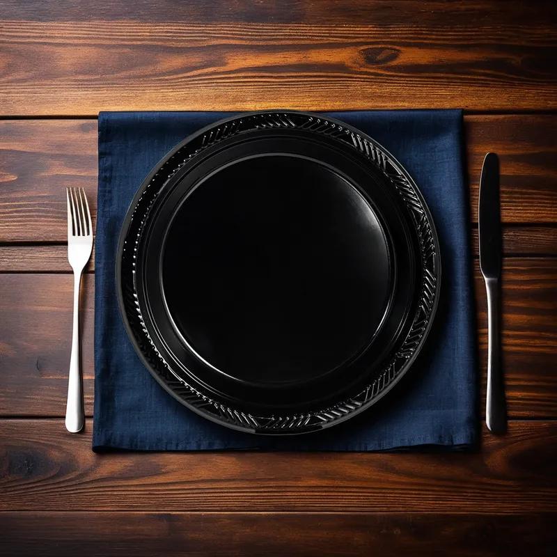 Impact Plate 10X10 IN OPS Black 400/Case