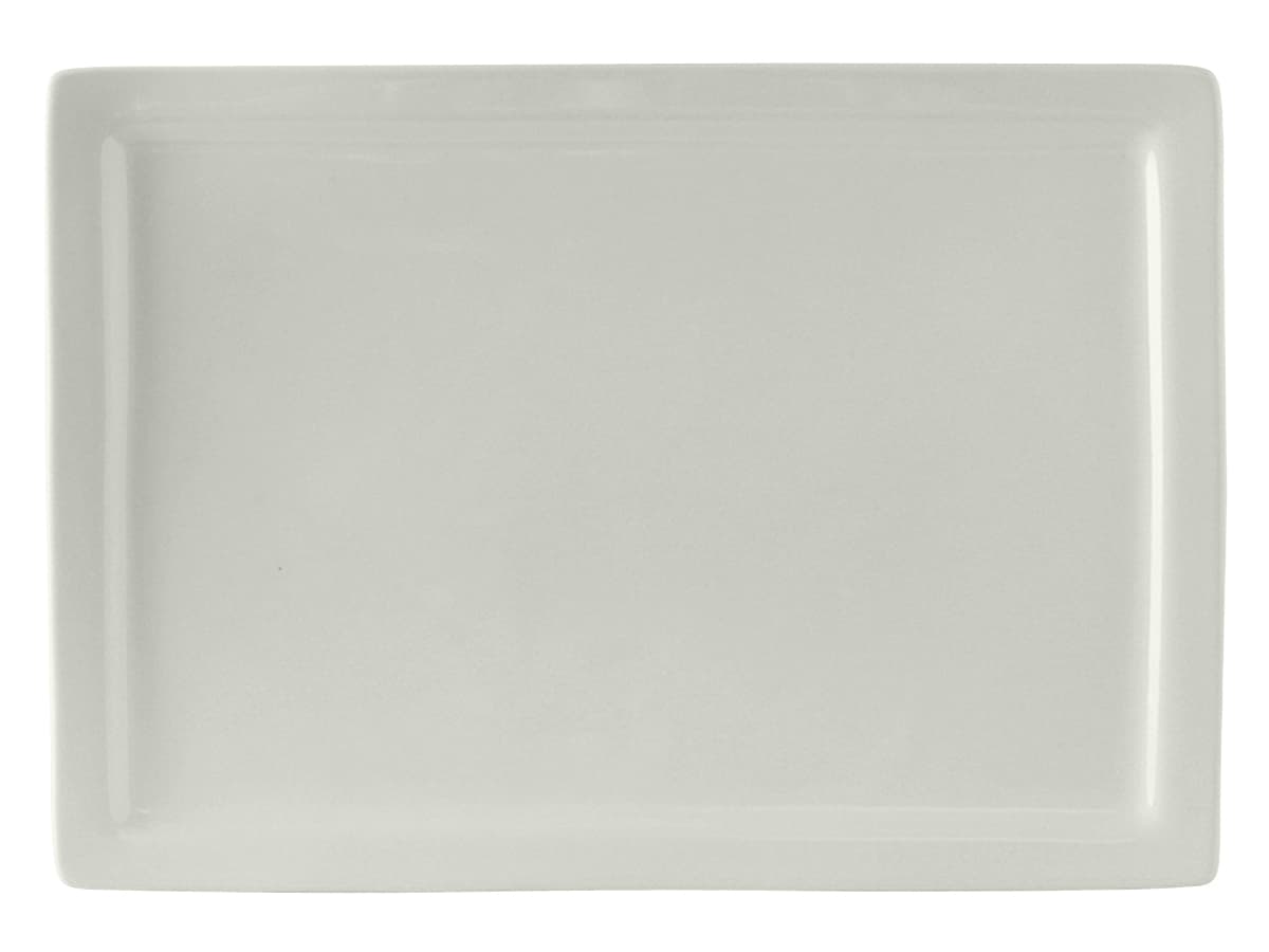 Plate 15.5X11 IN China White Rectangle Fully Vitrified Oven Safe Dishwasher Safe Microwave Oven Safe 6/Case
