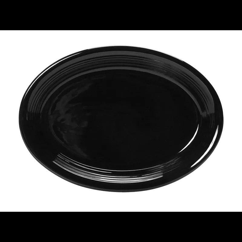 Concentrix Platter 13.5X9.75 IN China Black Oval Coupe Fully Vitrified 6/Case