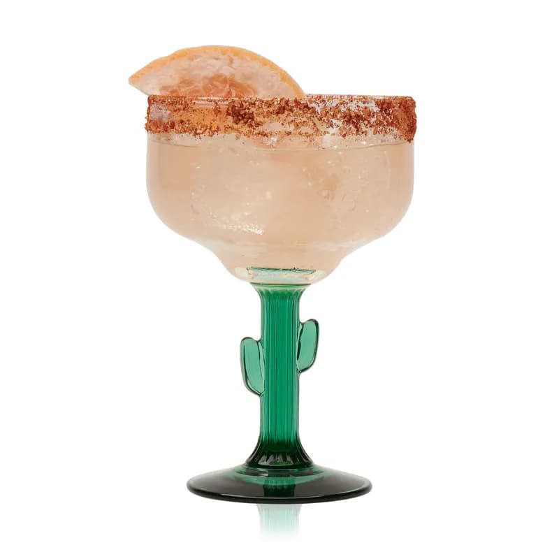 Beverage Glass 16 FLOZ Glass Clear Cactus Stem 12/Case