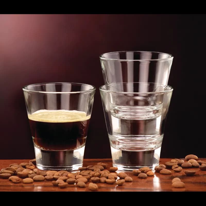 Endeavor Espresso Beverage Glass 3.75 FLOZ Glass Clear Stackable 12/Case