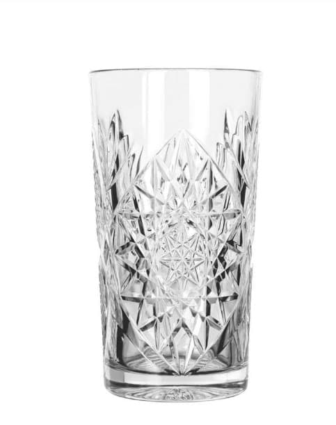 Hobstar Beverage Glass 16 FLOZ Glass Clear 12/Case