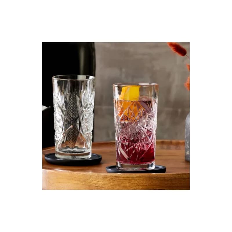 Hobstar Beverage Glass 16 FLOZ Glass Clear 12/Case