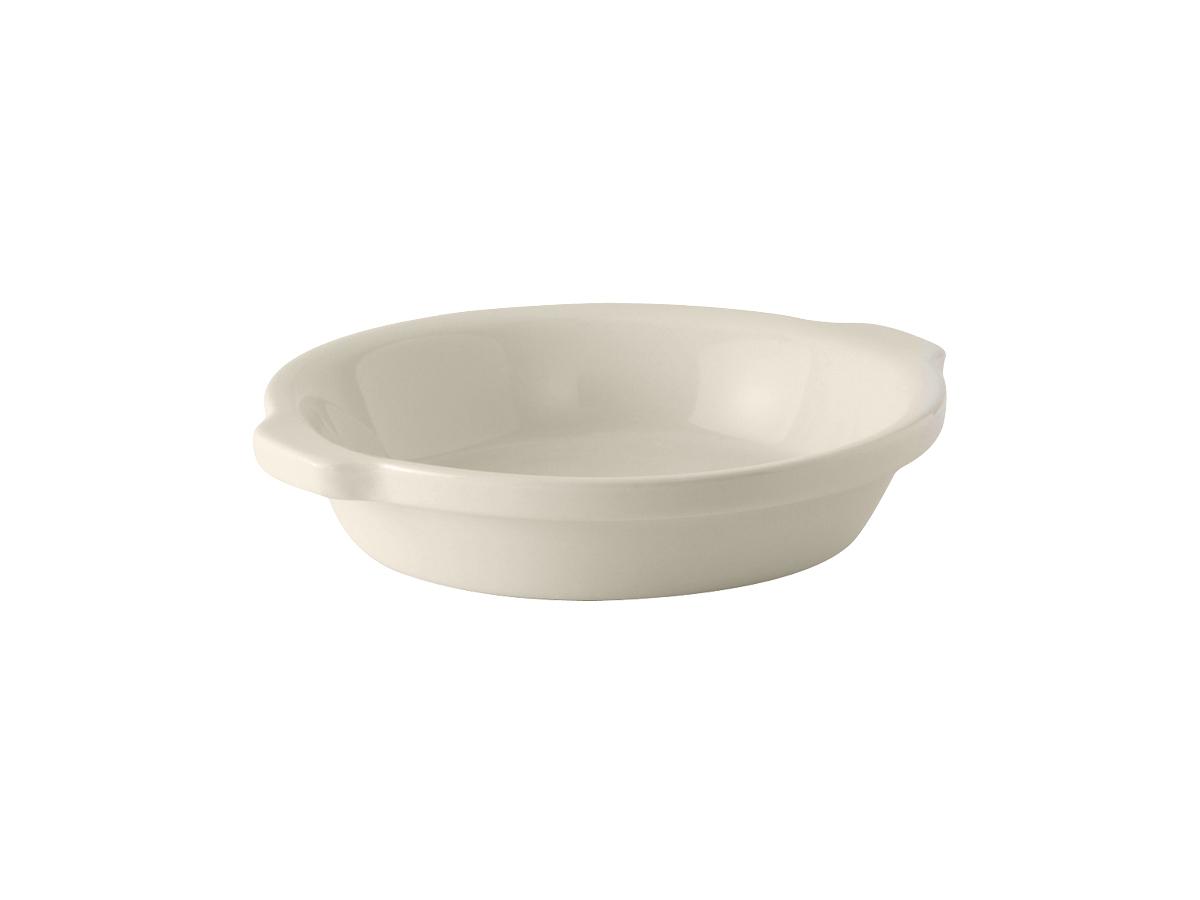 Au Gratin Dish 8.125 IN 20 OZ China Eggshell Round Fully Vitrified Oven Safe Dishwasher Safe Microwave Oven Safe 12/Case