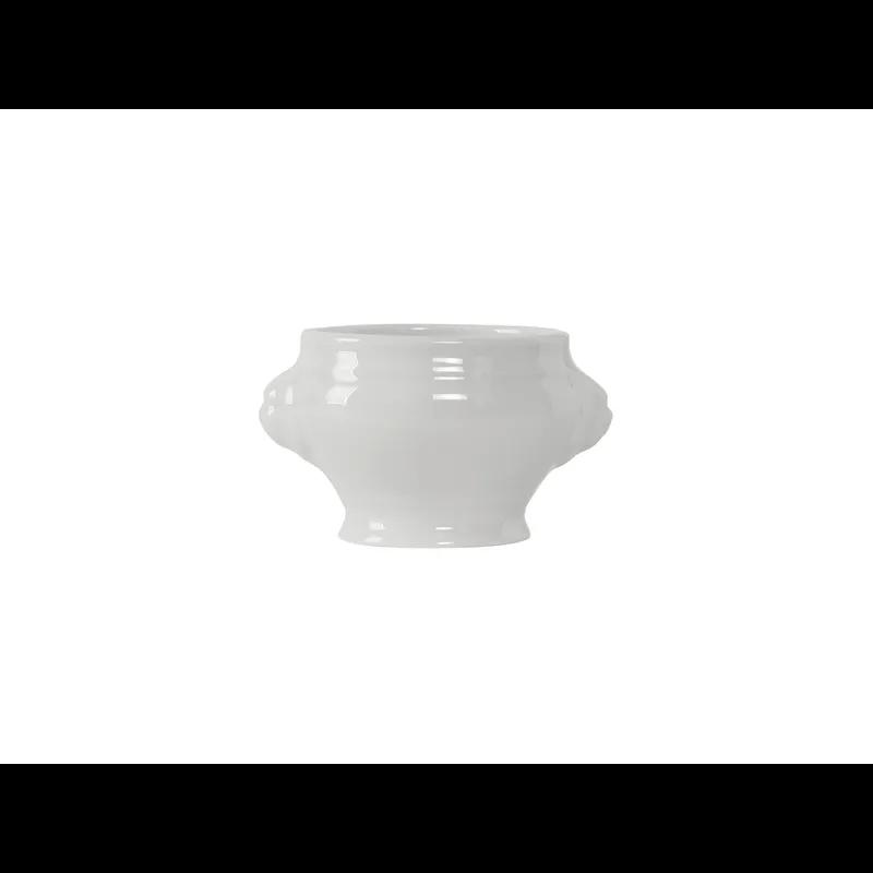 TuxTrendz Linx Lion Head Soup Tureen 8 OZ China Porcelain White Round Fully Vitrified 12/Case