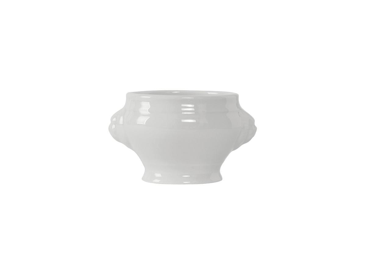 TuxTrendz Linx Lion Head Soup Tureen 8 OZ China Porcelain White Round Fully Vitrified 12/Case