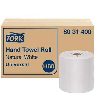 Tork Roll Paper Towel H80 8IN X800FT White Standard Roll Refill 7.8IN Roll 1.925IN Core Diameter 6 Rolls/Case