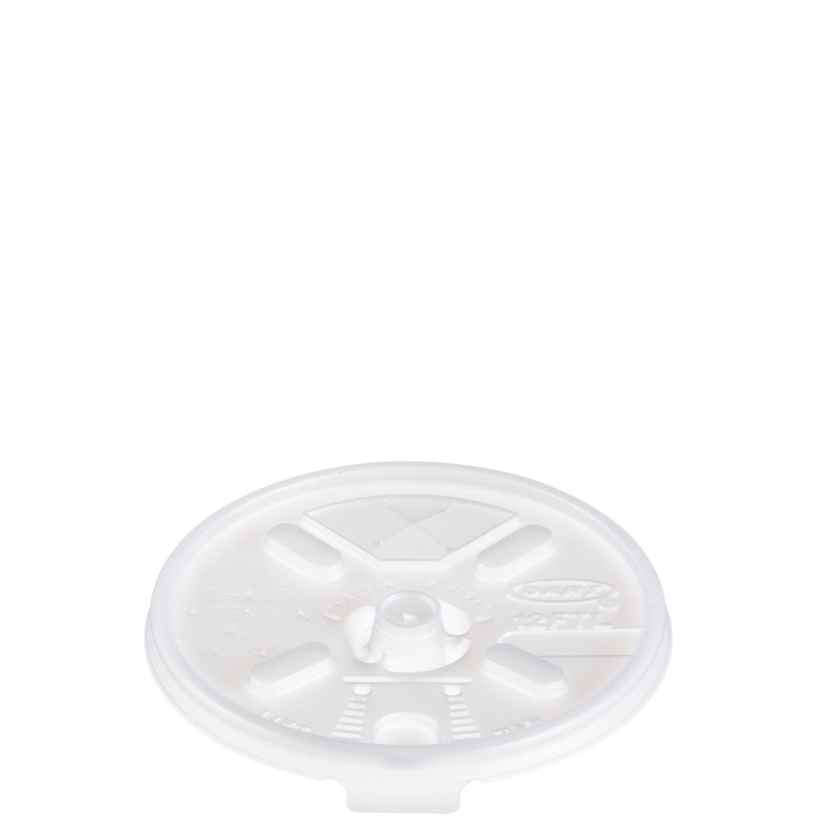 Dart® Lid 3.57X0.39 IN HIPS Translucent For 6-12 OZ Take-Out Container Base Lift Back Closing Tabs With Hole 100 Count/Pack 10 Packs/Case