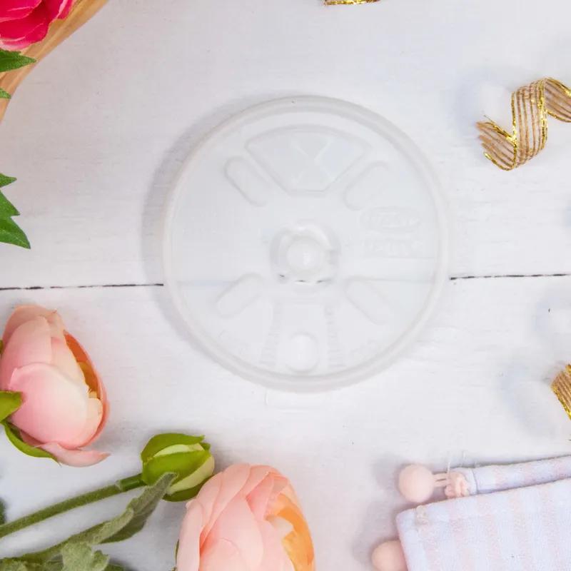 Dart® Lid 3.57X0.39 IN HIPS Translucent For 6-12 OZ Take-Out Container Base Lift Back Closing Tabs With Hole 100 Count/Pack 10 Packs/Case