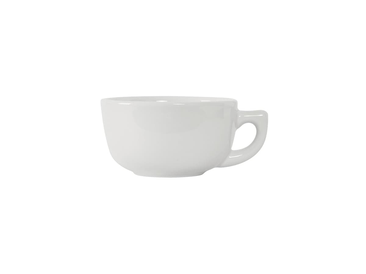 TuxTrendz Linx Cappuccino Cup 14 OZ China Porcelain White Round Fully Vitrified 24/Case