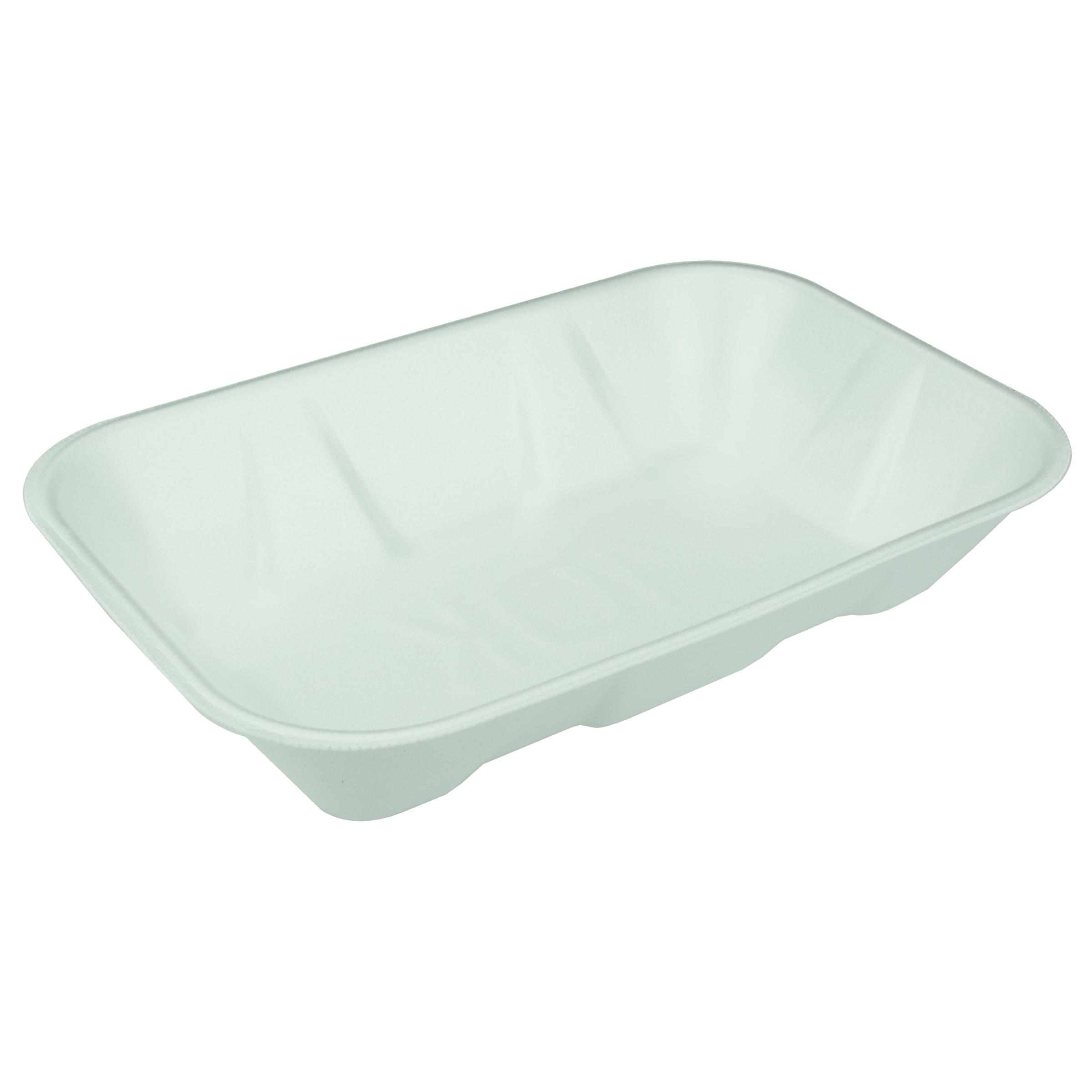 10K Supermarket Tray 10.625X6.875X2.205 IN Polystyrene Foam White Rectangle 250/Case