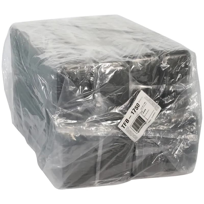 17S Meat Tray 8.3X4.8X0.65 IN Polystyrene Foam Black Rectangle 1000/Case