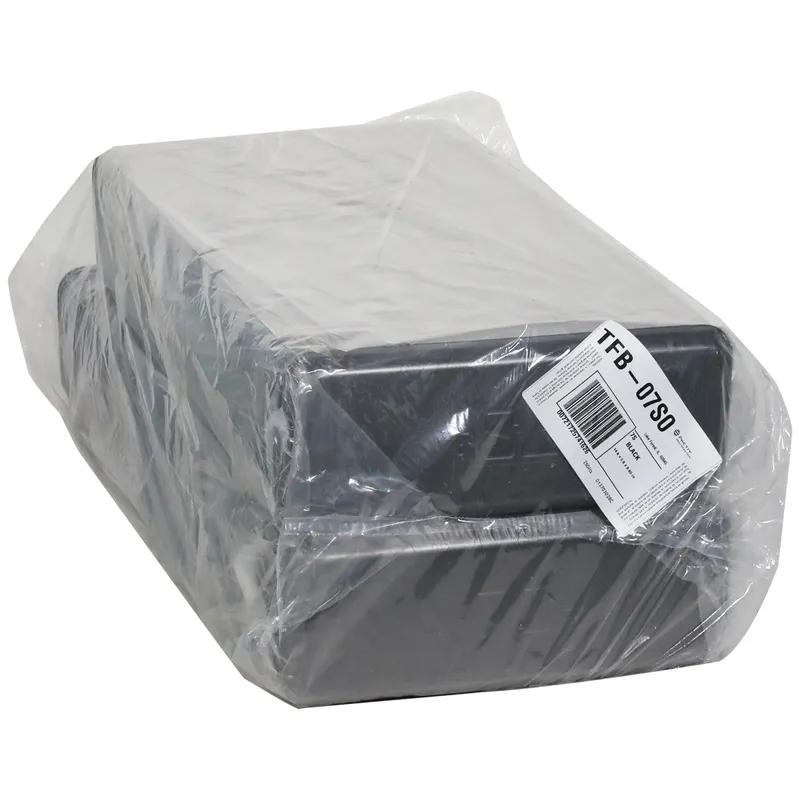 Supermarket Tray 14.625X5.625X0.67 IN Polystyrene Foam Black Rectangle 250/Case