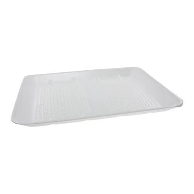 1014 Supermarket Tray 13.875X9.875X1 IN Polystyrene Foam White Rectangle Family Pack 100/Case