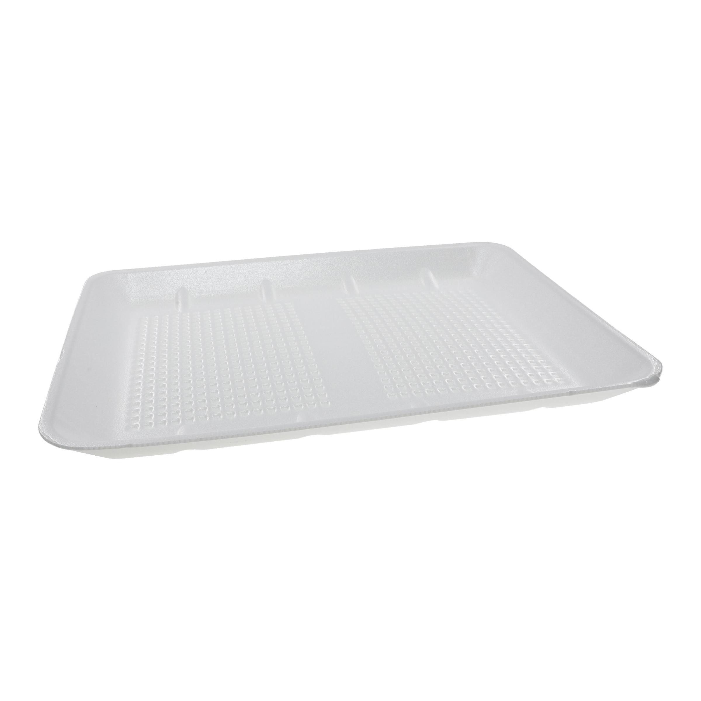 1014 Supermarket Tray 13.875X9.875X1 IN Polystyrene Foam White Rectangle Family Pack 100/Case