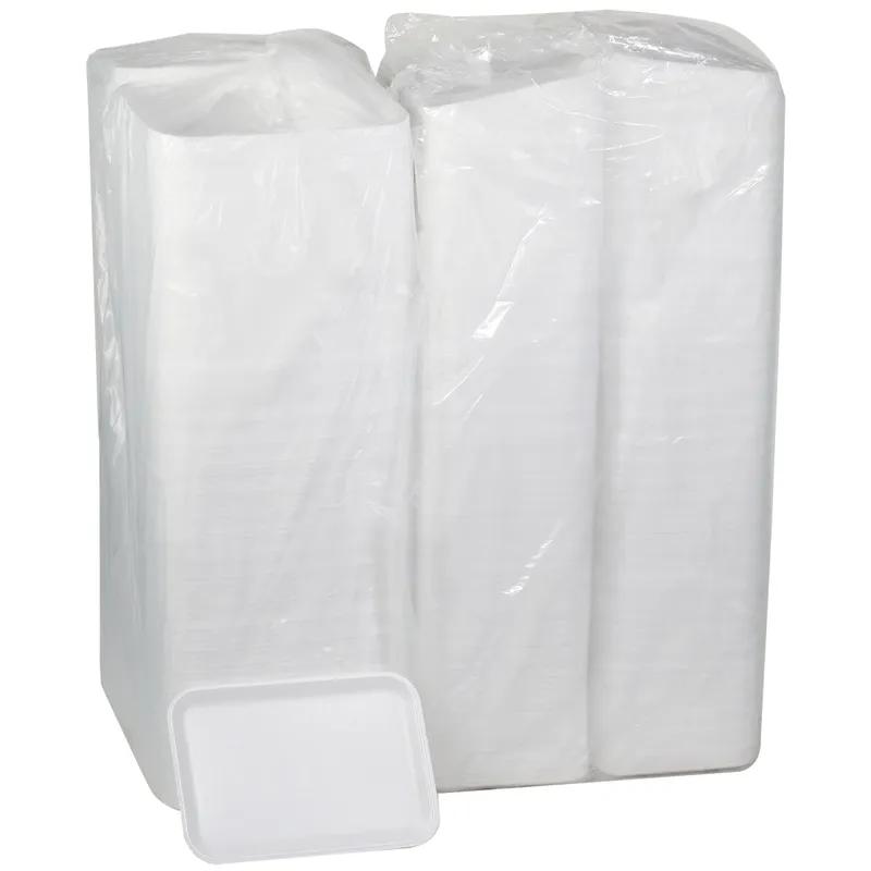 20 Supermarket Tray 8.7X6.2X0.65 IN Polystyrene Foam White Rectangle 500/Case