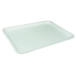 Supermarket Tray 11X9X0.65 IN Polystyrene Foam White Rectangle 250/Case