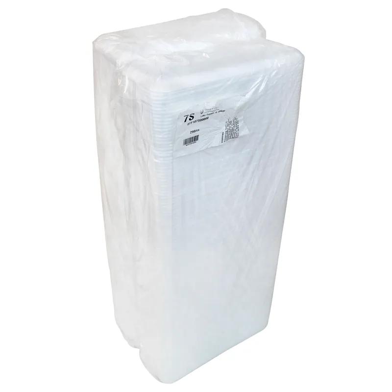 7S Supermarket Tray 14.625X5.625X0.67 IN Polystyrene Foam White Rectangle 250/Case