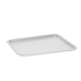 8S Supermarket Tray 10X8X0.65 IN Polystyrene Foam White Rectangle 500/Case