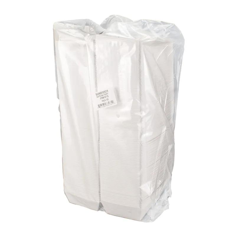 Take-Out Box Hinged 7X3X2.625 IN SBS Paperboard White Rectangle 500/Case