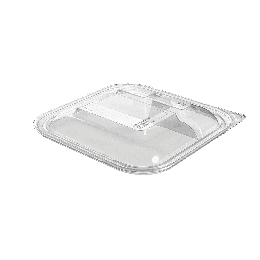 Thermosource Tooling Lid 9X9 IN 3 Compartment PP Clear For Container 200/Case