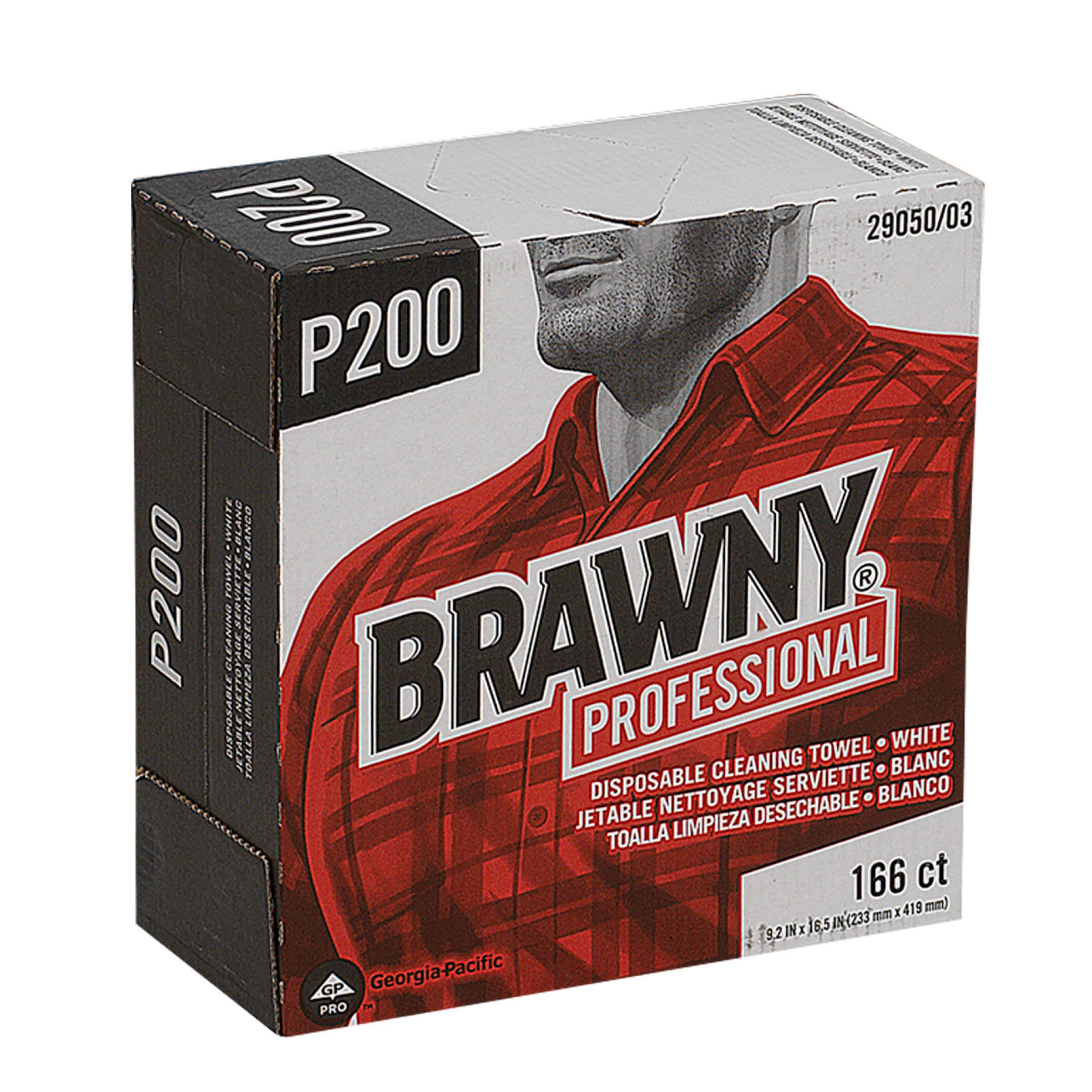 Brawny® Professional Cleaning Wipe 16.5X9.2 IN 4 PLY DRC White 166 Sheets/Pack 5 Packs/Case 830 Sheets/Case