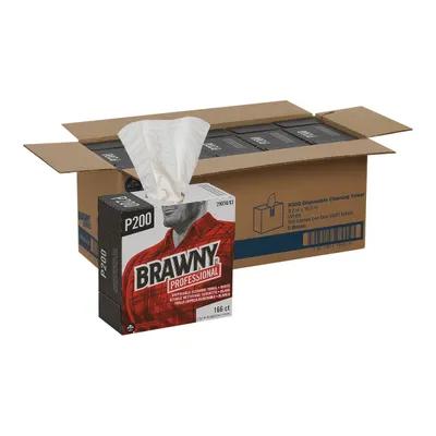 Brawny® Professional Cleaning Wipe 16.5X9.2 IN 4 PLY DRC White 166 Sheets/Pack 5 Packs/Case 830 Sheets/Case