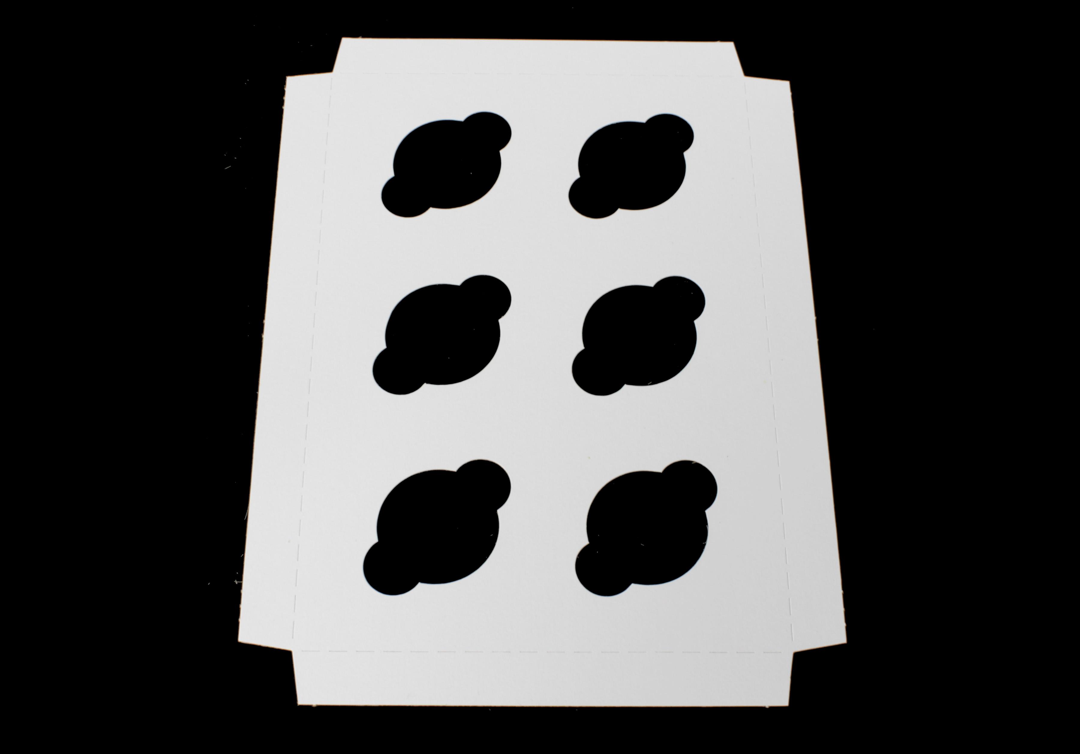 Cupcake Insert Mini 6.9375X6.9375X0.75 IN 4 Compartment Cardboard White Kraft 100/Bundle