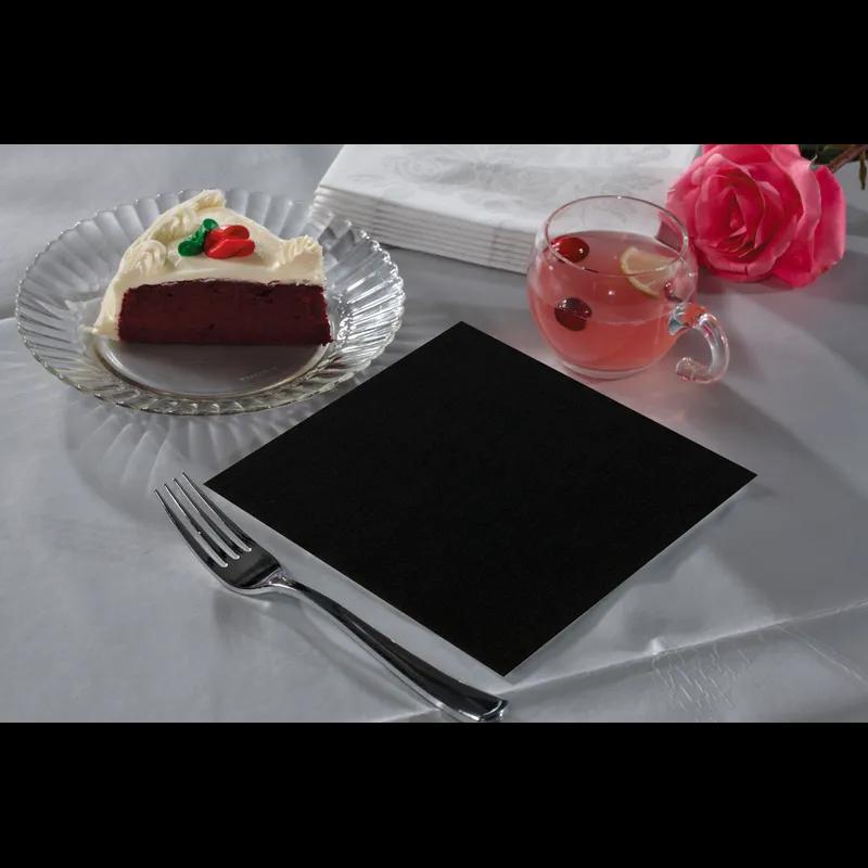 Linen-Like® Dinner Napkins 17X17 IN Black Airlaid Paper 1/4 Fold 300/Case