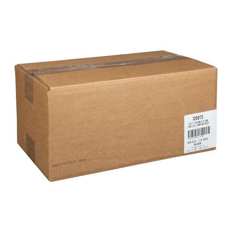 Linen-Like® Dinner Napkins 17X17 IN Black Airlaid Paper 1/4 Fold 300/Case