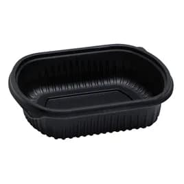 Take-Out Container Base 8X6X2 IN PP Black Rectangle 250/Case
