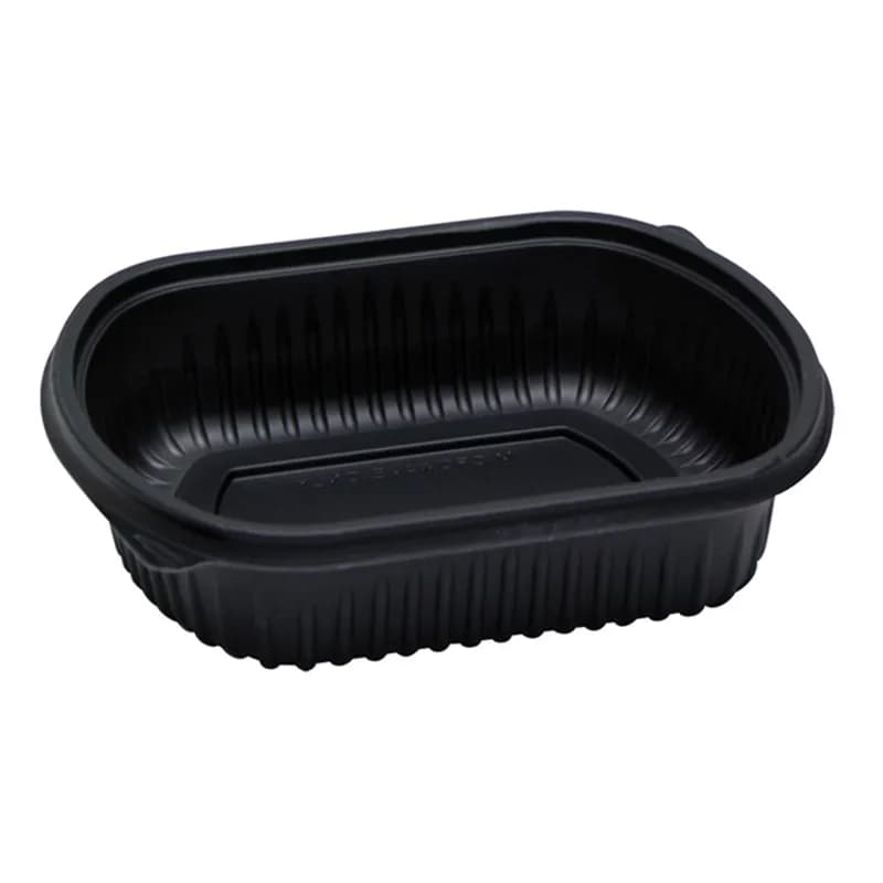 Take-Out Container Base 8X6X2 IN PP Black Rectangle 250/Case