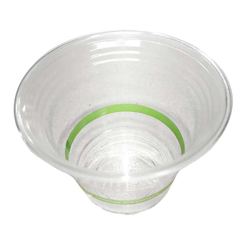 Victoria Bay Cup 9 OZ PLA Clear Green Stripe 1000/Case