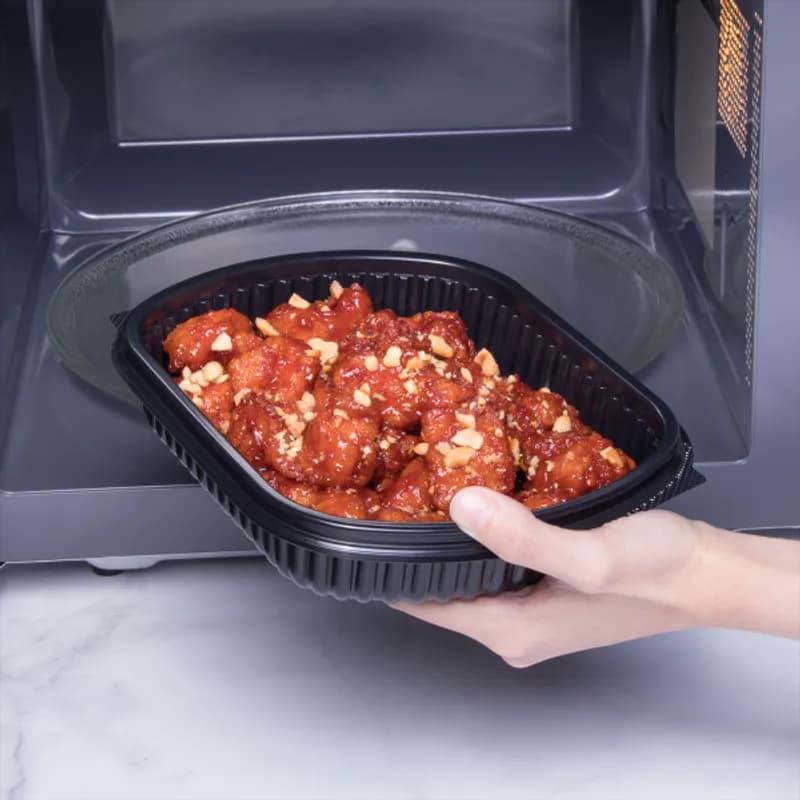 Take-Out Container 24 OZ PP Black Microwave Safe 300/Case