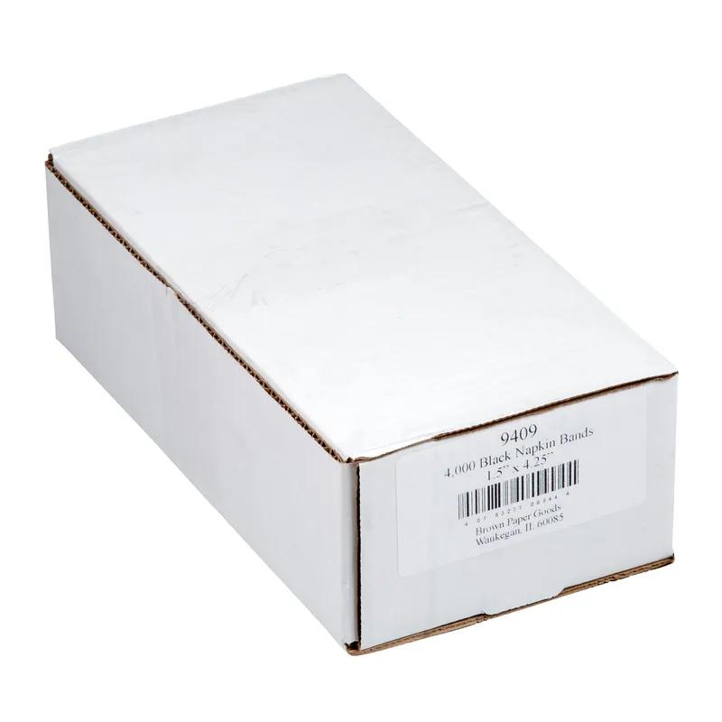 Napkin Bands 4.5X1.5 IN Black 4000/Case