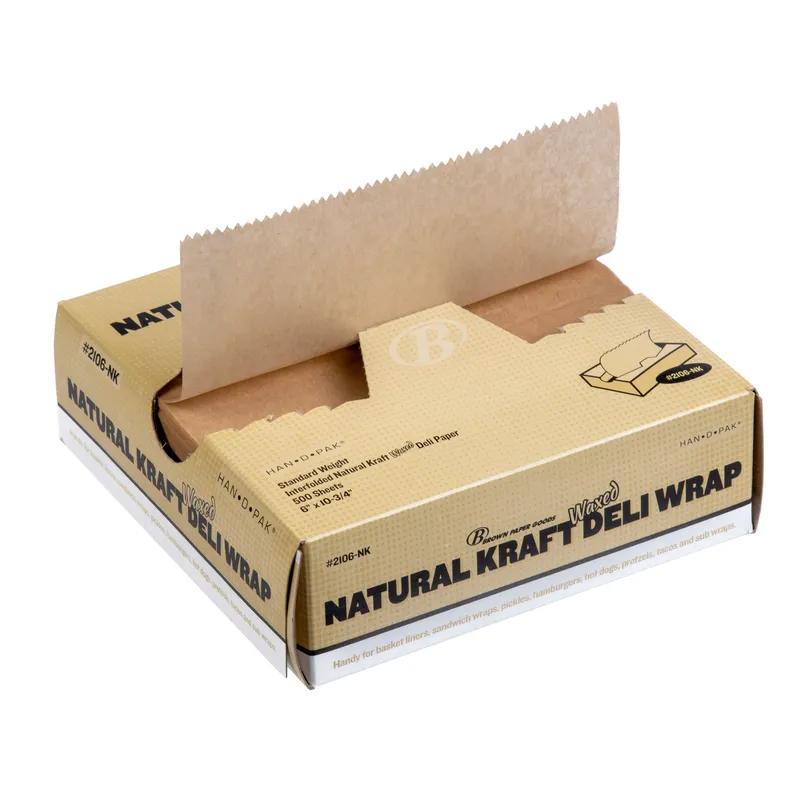 Deli Sheets 6X10.75 IN Paper Natural Plain Waxed 6000/Case