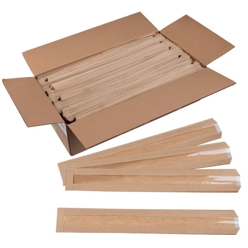 Bread Baguette Bag 3.5X2X24 IN Paper Natural Plain Panel 1000/Case