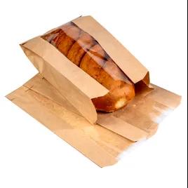 Bread Bag 7X3X12.75 IN Paper Natural Plain Panel With Window 1000/Case