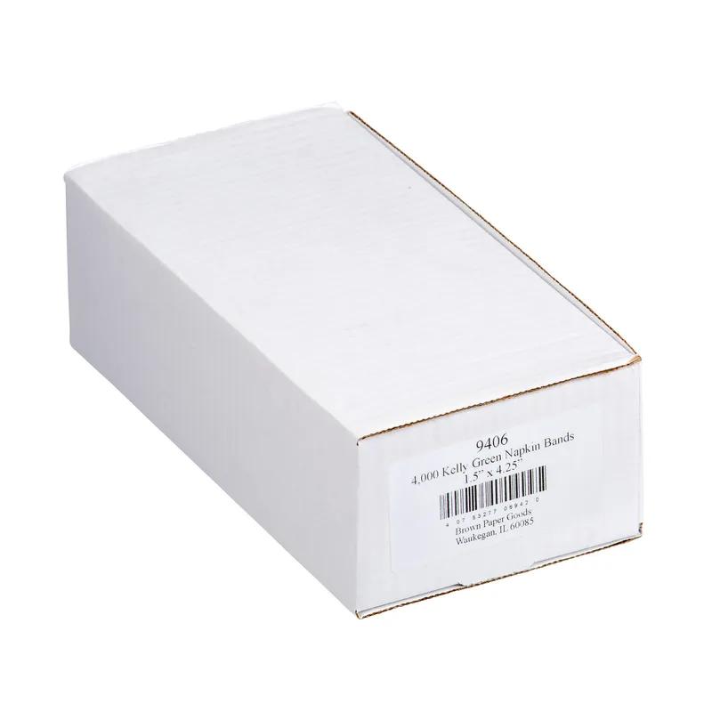 Napkin Bands 4.5X1.5 IN Kelly Green 4000/Case