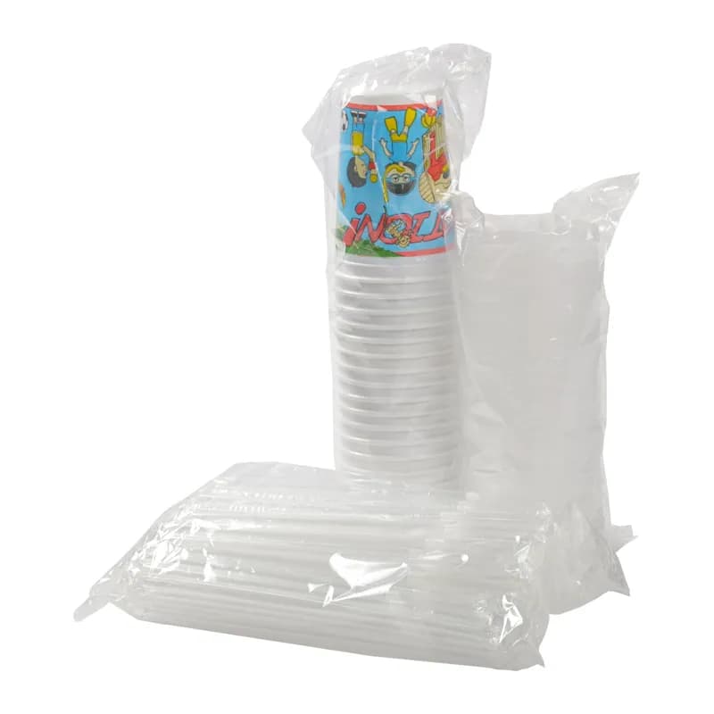 Cup, Lid & Straw Combo Kid 12 OZ White Imagination 120/Case