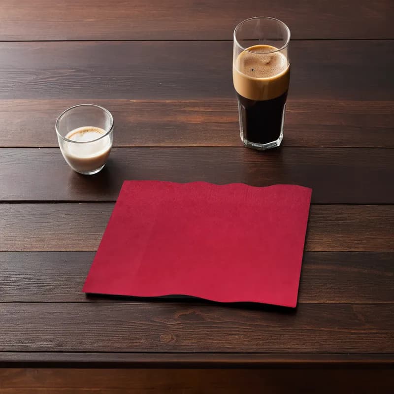 Beverage Napkins 10X10 IN Maroon 2PLY 1000/Case