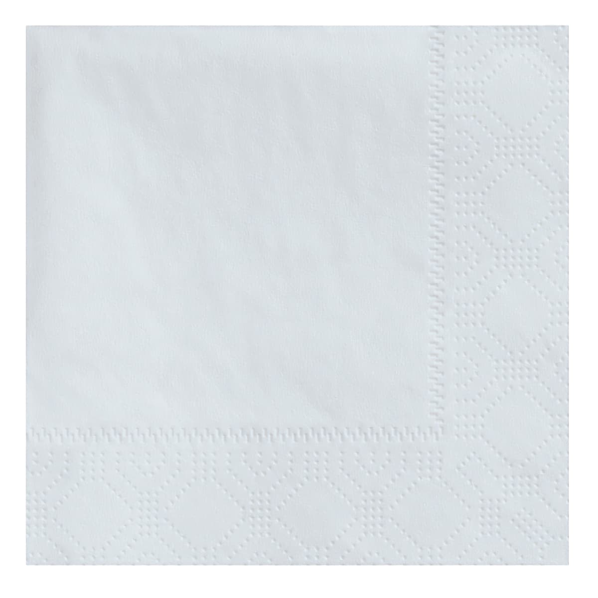 Beverage Napkins 9X9 IN White 1PLY Embossed 4000/Case