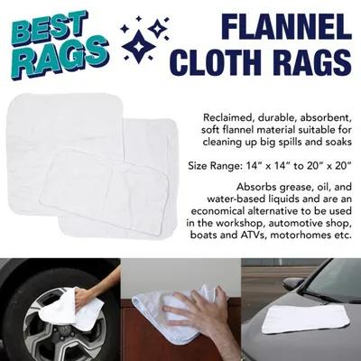 Polishing Cloth 10 LB Flannel White 1/Case