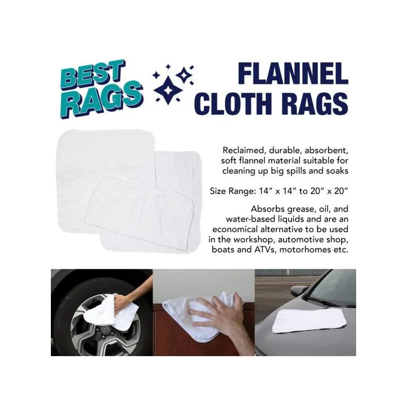 Monarch Brands Polishing Cloth 10 LB Flannel White 1/Case