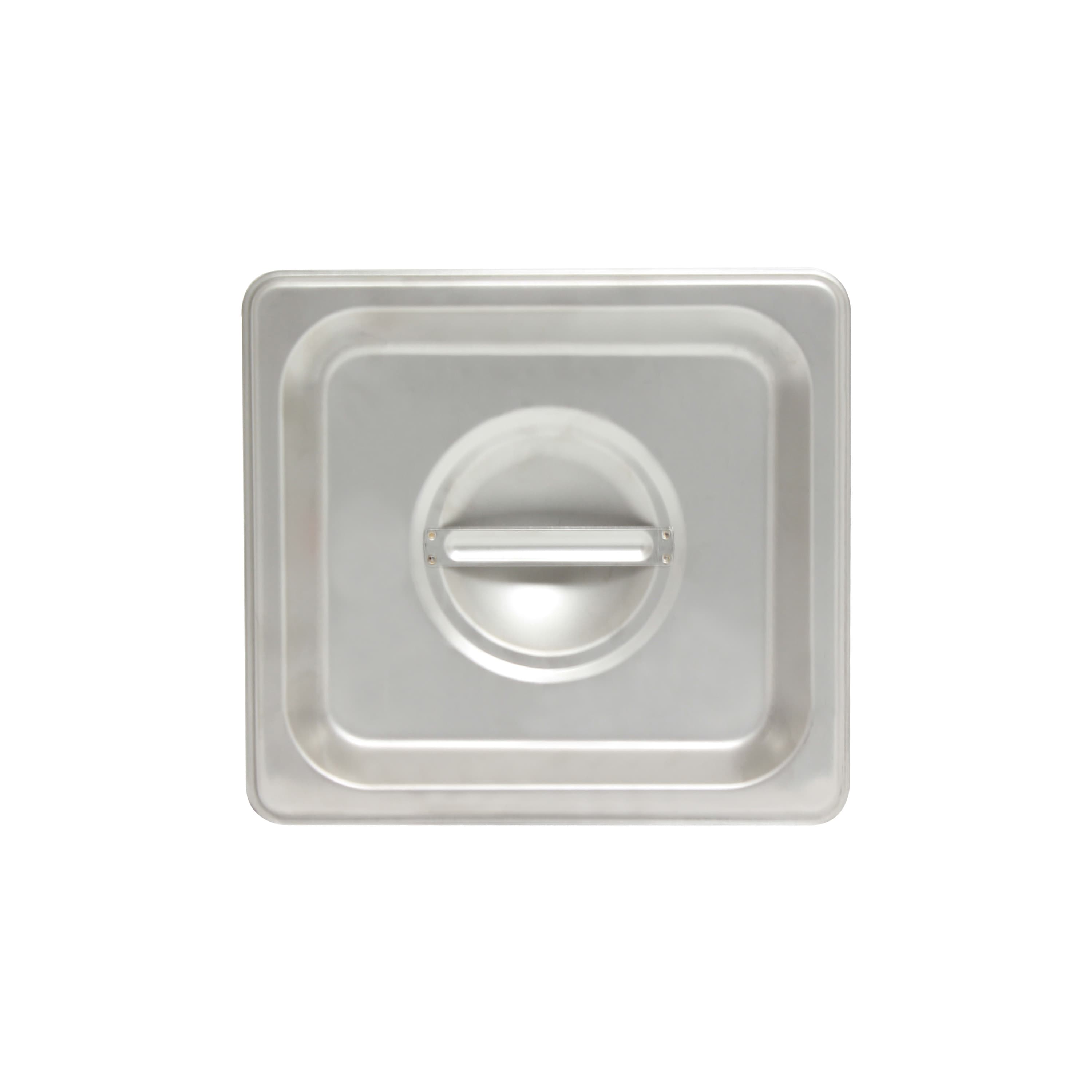 Cover For Steam Table Pan 1/6 6.93X6.38X1.18 IN 18/8 Stainless Steel Solid Dishwasher Safe Oven Safe 1/Each