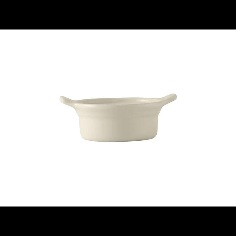 Casserole Dish 10 OZ China Eggshell Round Fully Vitrified Oven Safe Dishwasher Safe Microwave Oven Safe 12/Case